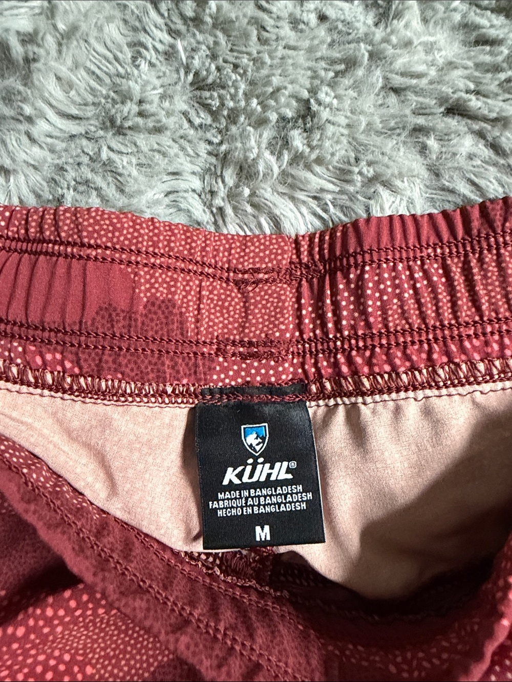 Women’s Rust Red Athletic Drawstring Shorts - Picture 2 of 2